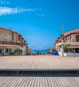 Accès plage depuis la résidence plage centrale, location Hossegor dans les Landes