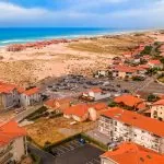 Vue drone de l'arrière de la Résidence Lagocéan, Résidence Location Vieux boucau dans les Landes