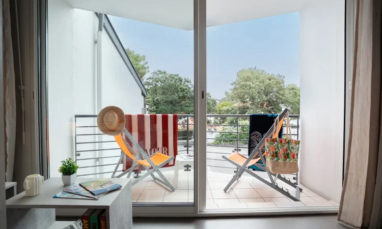 Studio à Hossegor acceptant les animaux avec balcon pour profiter de l’air marin.