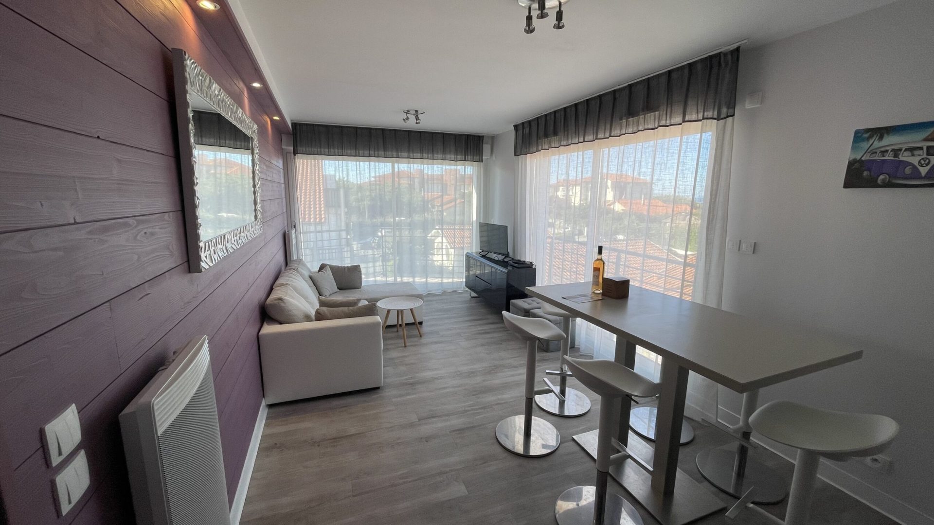 Salon de l'appartement T3 prestige de la résidence Plage Centrale à Hossegor