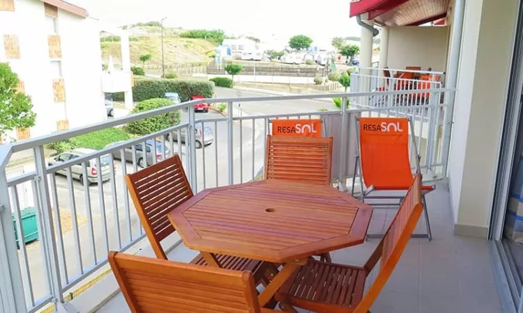 Vue du balcon, studio Les Sables d'Or, Résidence Location Vacances Vieux boucau dans les Landes