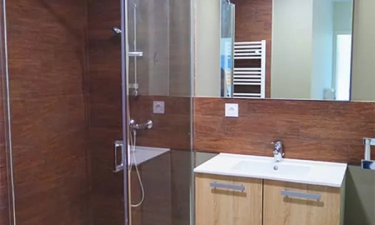 Salle de bain studio Les Sables d'Or, Résidence Location Vieux boucau dans les Landes